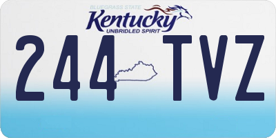 KY license plate 244TVZ