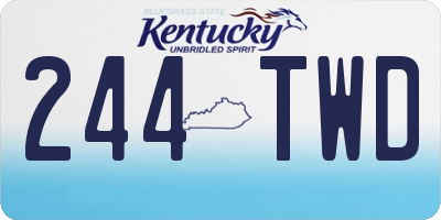 KY license plate 244TWD