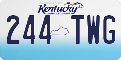 KY license plate 244TWG
