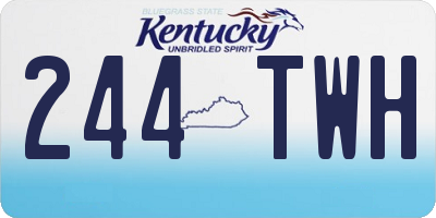 KY license plate 244TWH