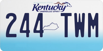 KY license plate 244TWM