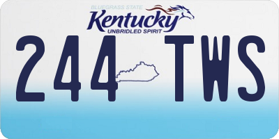KY license plate 244TWS