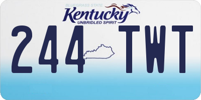 KY license plate 244TWT