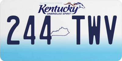KY license plate 244TWV