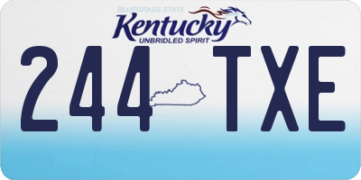 KY license plate 244TXE