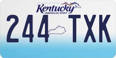 KY license plate 244TXK
