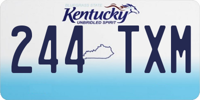 KY license plate 244TXM