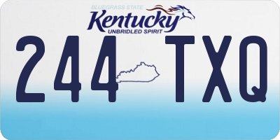 KY license plate 244TXQ