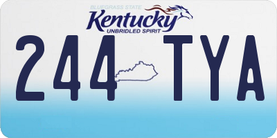 KY license plate 244TYA