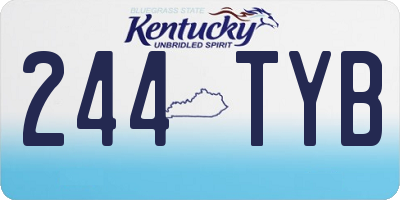 KY license plate 244TYB