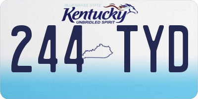 KY license plate 244TYD