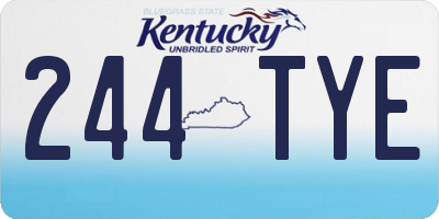 KY license plate 244TYE