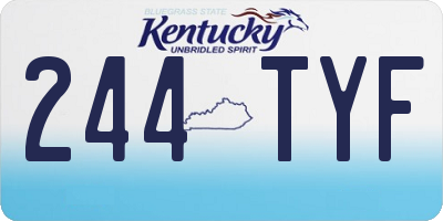KY license plate 244TYF