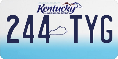 KY license plate 244TYG