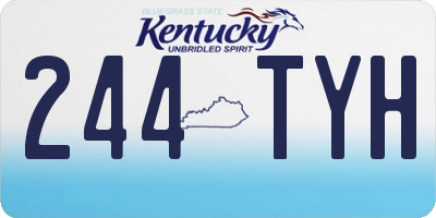 KY license plate 244TYH