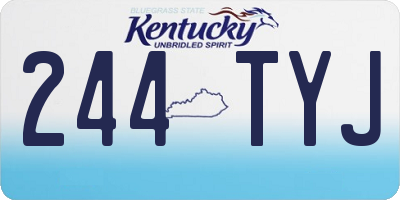 KY license plate 244TYJ