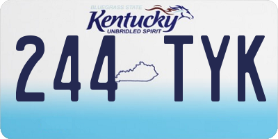 KY license plate 244TYK