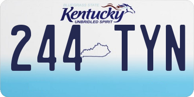 KY license plate 244TYN