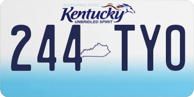 KY license plate 244TYO