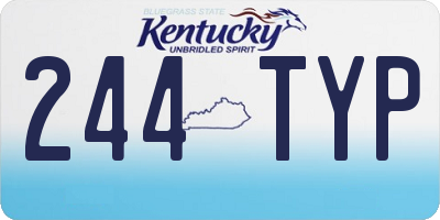 KY license plate 244TYP