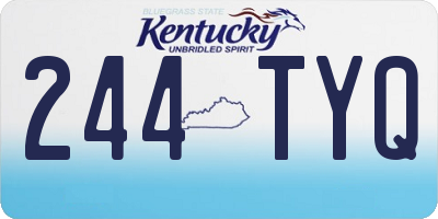KY license plate 244TYQ