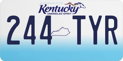 KY license plate 244TYR
