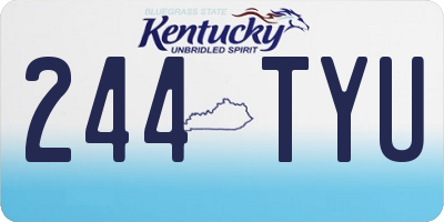 KY license plate 244TYU