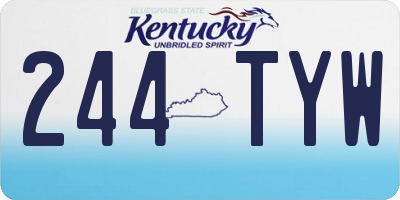 KY license plate 244TYW