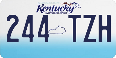 KY license plate 244TZH