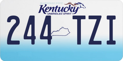 KY license plate 244TZI