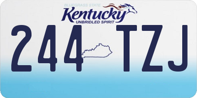 KY license plate 244TZJ