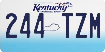 KY license plate 244TZM