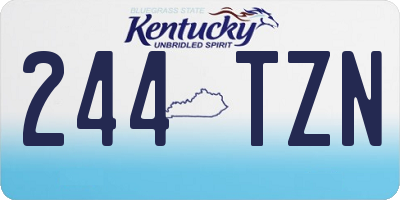 KY license plate 244TZN