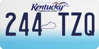 KY license plate 244TZQ