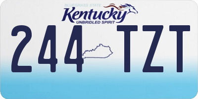 KY license plate 244TZT