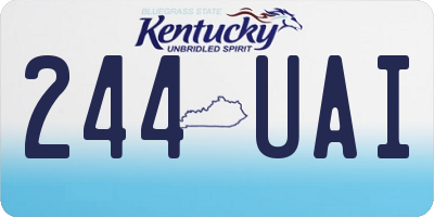 KY license plate 244UAI