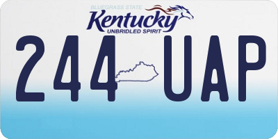 KY license plate 244UAP