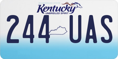 KY license plate 244UAS