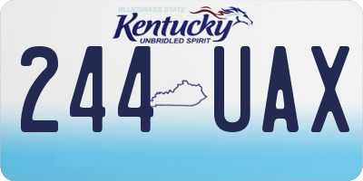 KY license plate 244UAX