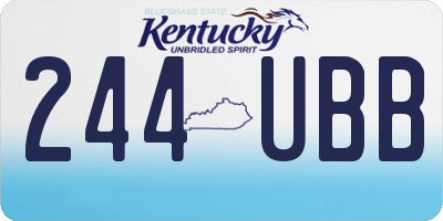 KY license plate 244UBB