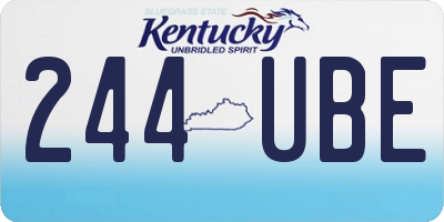 KY license plate 244UBE