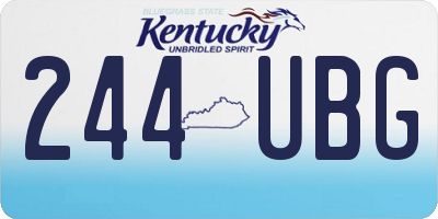 KY license plate 244UBG