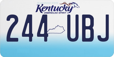 KY license plate 244UBJ