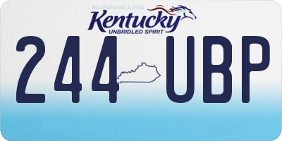 KY license plate 244UBP