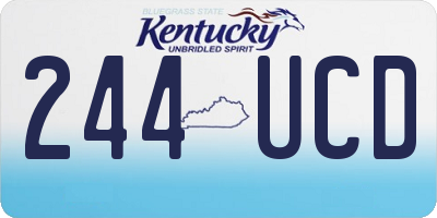 KY license plate 244UCD