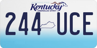 KY license plate 244UCE
