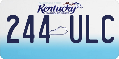 KY license plate 244ULC