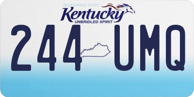 KY license plate 244UMQ