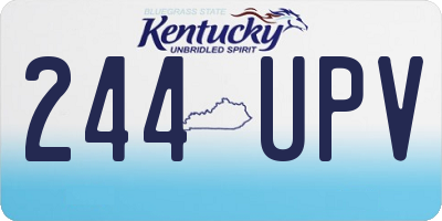 KY license plate 244UPV
