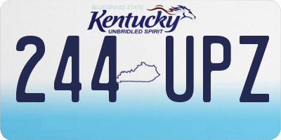 KY license plate 244UPZ